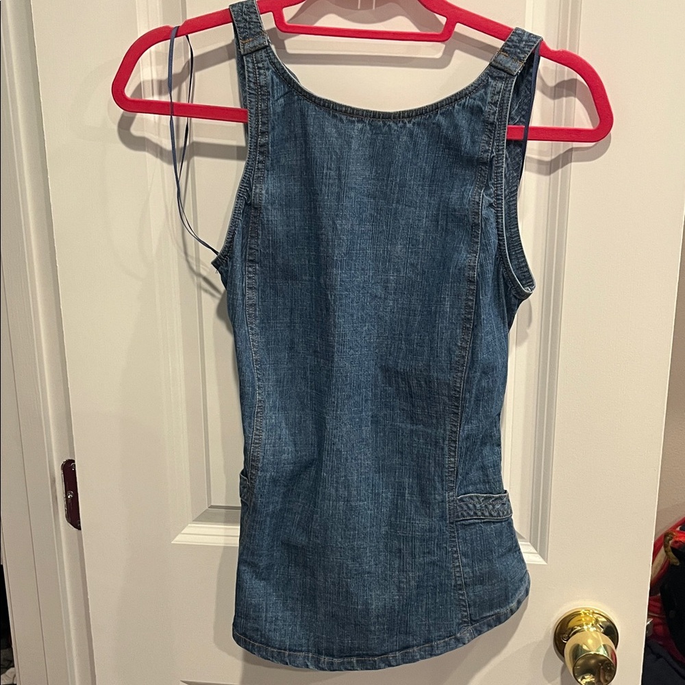 Free People Blue Denim Tunic Top